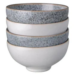 Studio skål 13 cm 4 stk grå/hvit