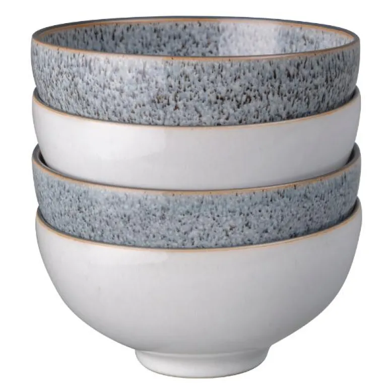 Studio skål 13 cm 4 stk grå/hvit