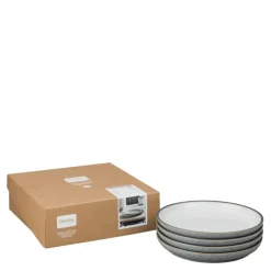 Studio tallerken 21 cm 4 stk grå/hvit