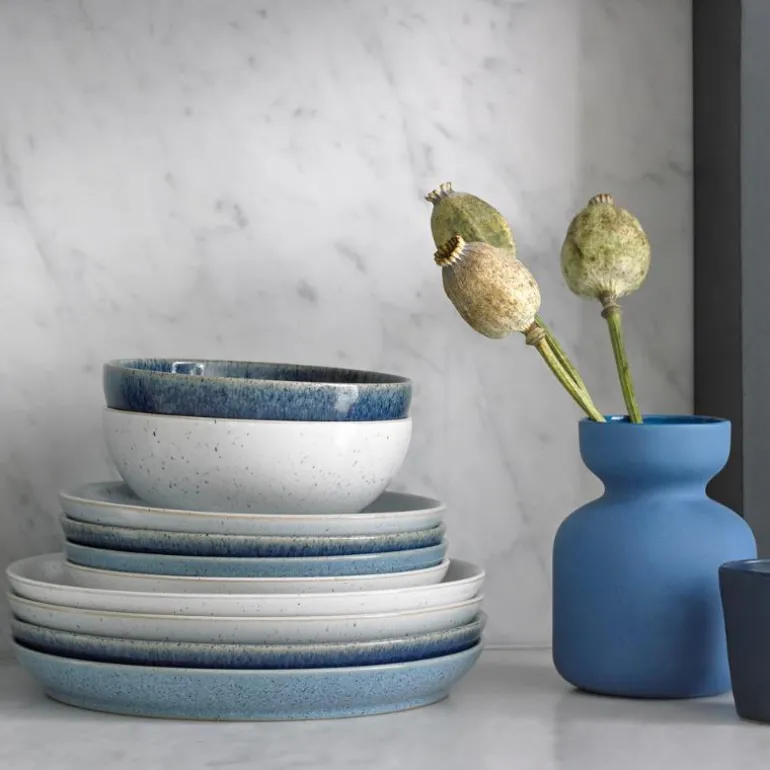 Studio tallerken 21 cm 4 stk blå