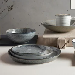 Studio tallerken 17 cm 4 stk grå