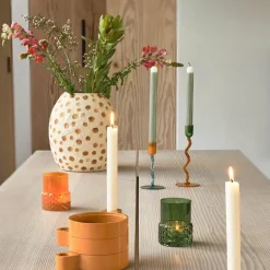 Styles telysholder 7,7x10 cm amber