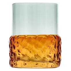 Styles telysholder 7,7x10 cm blå/amber