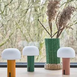 Styles vase m/ glassbeholder 17x28 cm grønn