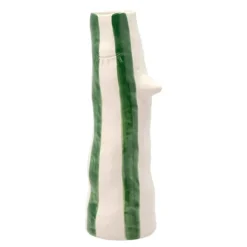 Styles vase m/ nebb og øyevipper 34 cm grønn