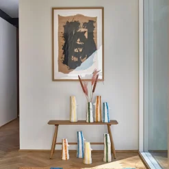 Styles vase m/ nebb og øyevipper 34 cm grønn