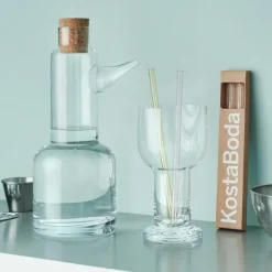 Sugerør 20 cm 2 stk rosa/gul