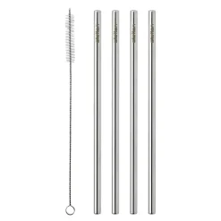 Sugerør i stål 4 stk