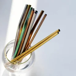 Sugerør i stål bøyd XL blank