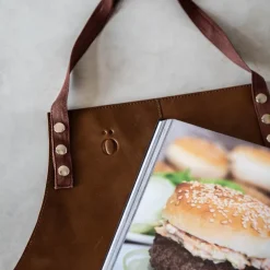 Suneli forkle i skinn 81x61 cm brun