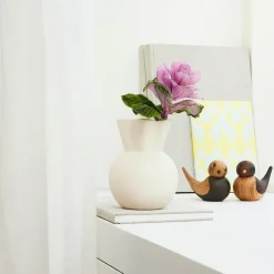 Sweeping Top vase svungen 14 cm hvit