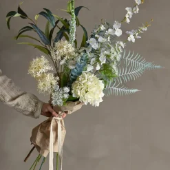 Symphonie bukett kunstig 30x103 cm hvite blomster