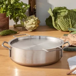 Tallerkenlokk 28 cm rustfritt stål