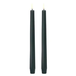 Taper Candles kronelys 2,3x25 cm 2 stk svart