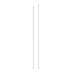 Taper Candles Led kronelys 2,3x75 cm 2 stk hvit