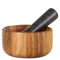 Taru morter 13 cm med pistill natur/granit