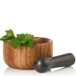 Taru morter 13 cm med pistill natur/granit