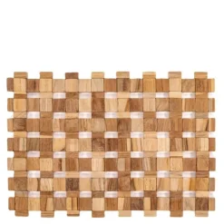 Teak dekkebrikke 45x33 cm natur