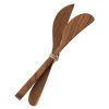 Teak smørkniv sett 2 deler 18 cm