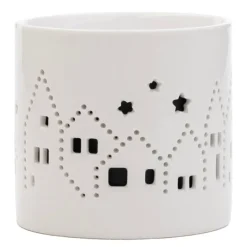 Telysholder juleby medium hvit