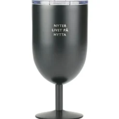 Termo ølglass nyter livet på hytta 40 cl svart