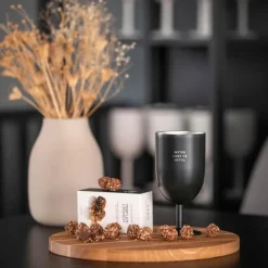 Termo ølglass nyter livet på hytta 40 cl svart