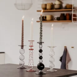 The dots lysestake 26 cm klar/rød