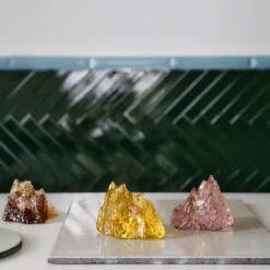 The Rock lyslykt 9,1 cm gul