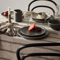 Thea duk 145x270 beige/denim stripe