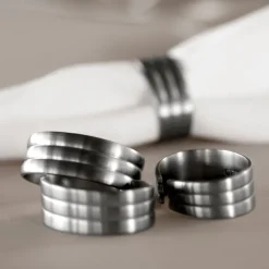 Thebe serviettring 4 stk 4,3x3,2 cm matt stål