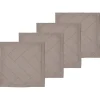 Tiles damask tøyserviett 4 stk taupe