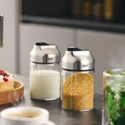 Tip sukkerstrøer 180 ml klar/stål