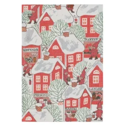 Tomtebyn håndkle 35x50 cm rød