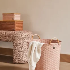 Top Fit Medium høy oppbevaringskurv m/lokk 24x18x11 cm copper blush