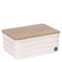 Top Fit Medium høy oppbevaringskurv m/lokk 24x18x11 cm champagne