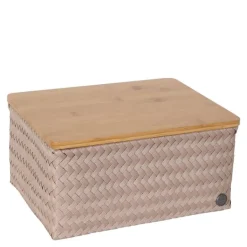 Top Fit stor oppbevaringskurv m/lokk 31x23x15 cm caffè latte