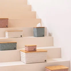 Top Fit Tiny oppbevaringskurv m/lokk 13x13x8 cm copper blush