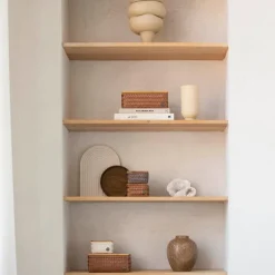 Top Fit Tiny oppbevaringskurv m/lokk 13x13x8 cm taupe