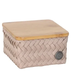 Top Fit Tiny oppbevaringskurv m/lokk 13x13x8 cm caffè latte