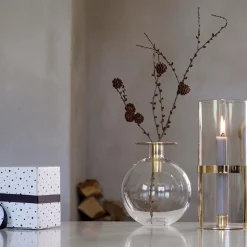 Top vase/lysestake 18 cm gull