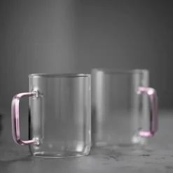 Torino glasskrus 40 cl 2 stk rosa