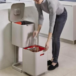 Totem søppelspann 2x20L hvit