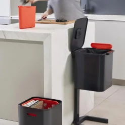 Totem søppelspann 2x20L mørk grå