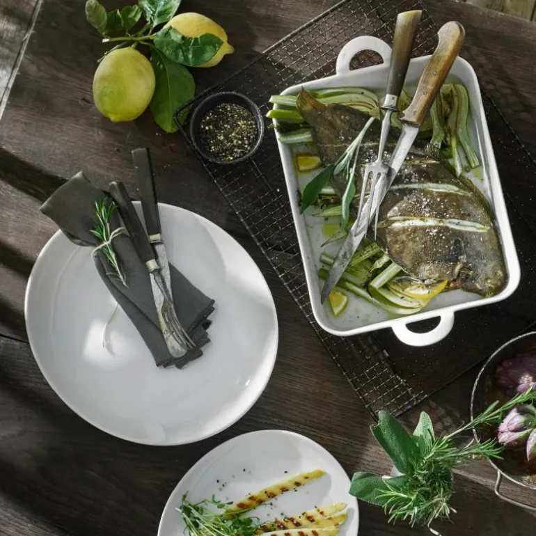 Toulouse ildfast form 29x24x6 cm hvit