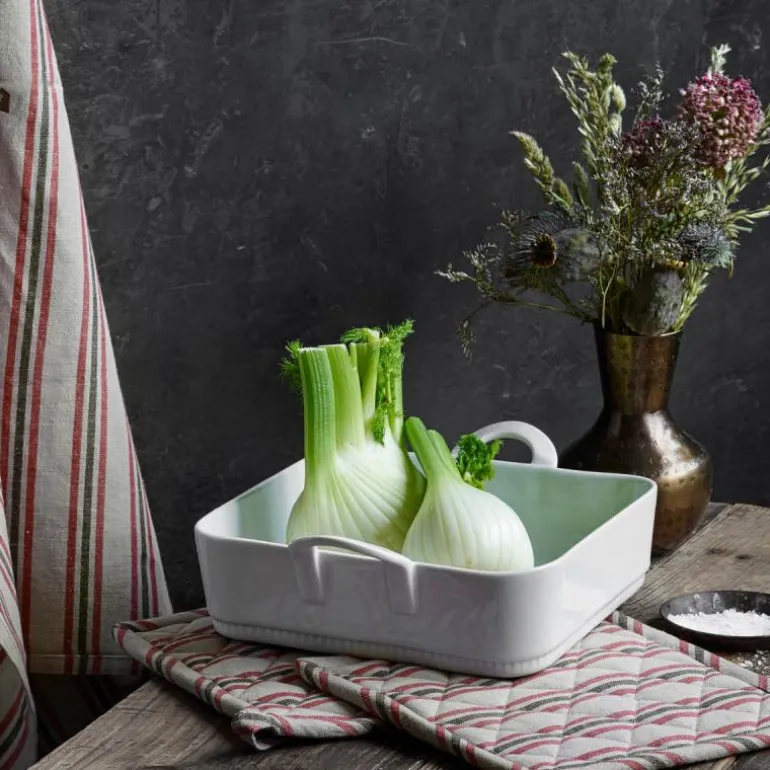 Toulouse ildfast form 29x24x6 cm hvit