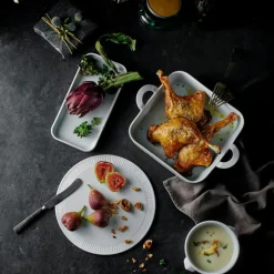 Toulouse ildfast form 22x22x6 cm hvit