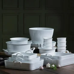 Toulouse ildfast form 22x22x6 cm hvit