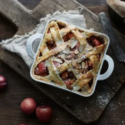 Toulouse kvadratisk ildfast form 17,5x17,5x4,5 cm hvit