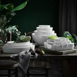 Toulouse kvadratisk ildfast form 17,5x17,5x4,5 cm hvit