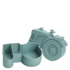 Traktor matboks i plast blågrønn